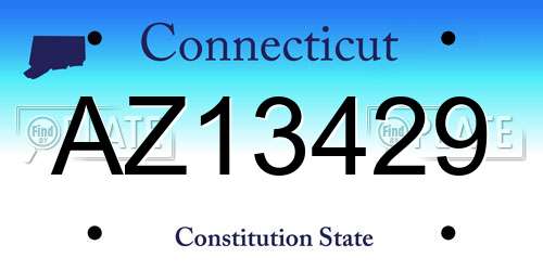 AZ13429 Connecticut License Plate