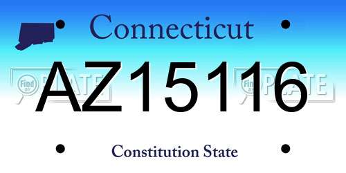 AZ15116 Connecticut License Plate