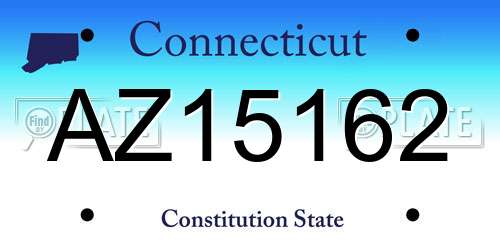 AZ15162 Connecticut License Plate