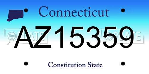 AZ15359 Connecticut License Plate