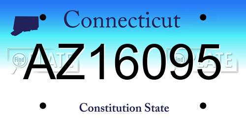 AZ16095 Connecticut License Plate