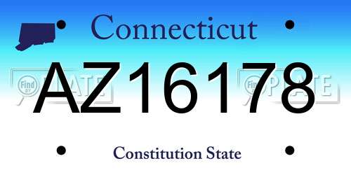 AZ16178 Connecticut License Plate