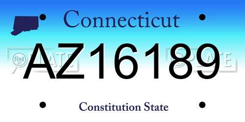AZ16189 Connecticut License Plate