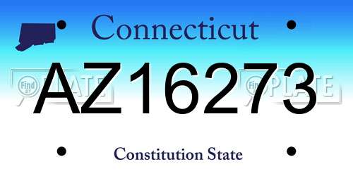 AZ16273 Connecticut License Plate