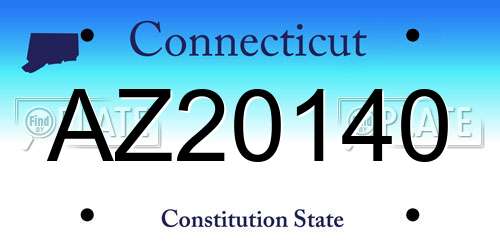 AZ20140 Connecticut License Plate
