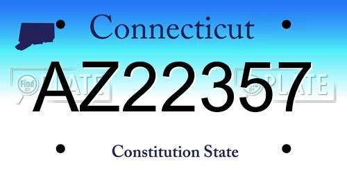 AZ22357 Connecticut License Plate