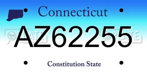 AZ62255 Connecticut License Plate