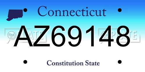 AZ69148 Connecticut License Plate