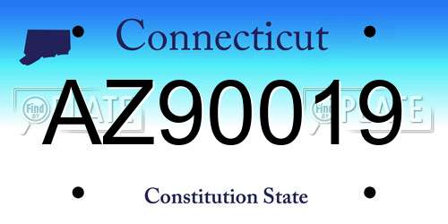 AZ90019 Connecticut License Plate