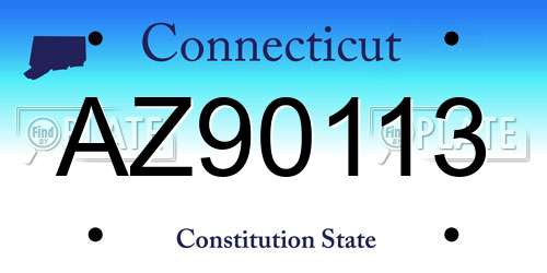 AZ90113 Connecticut License Plate