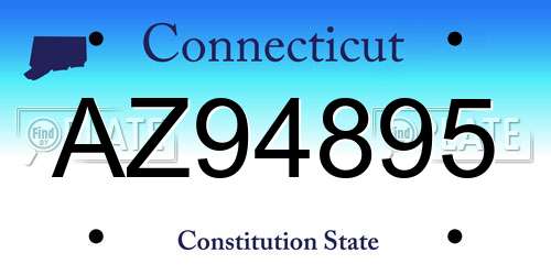 AZ94895 Connecticut License Plate