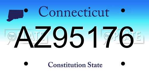 AZ95176 Connecticut License Plate