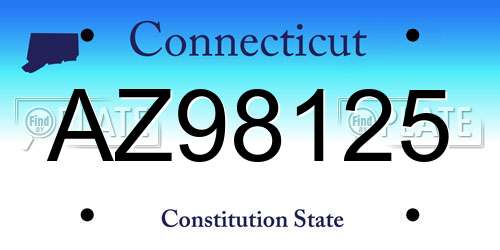 AZ98125 Connecticut License Plate