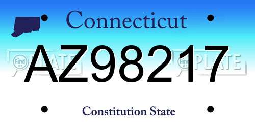 AZ98217 Connecticut License Plate