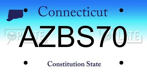 AZBS70 Connecticut License Plate