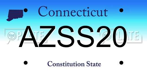 AZSS20 Connecticut License Plate
