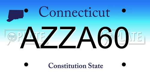 AZZA60 Connecticut License Plate