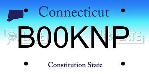 B00KNP Connecticut License Plate