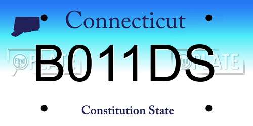 B011DS Connecticut License Plate