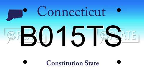 B015TS Connecticut License Plate