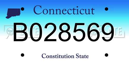 B028569 Connecticut License Plate