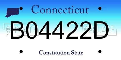 B04422D Connecticut License Plate
