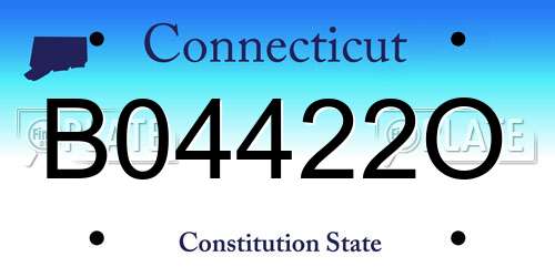 B04422O Connecticut License Plate