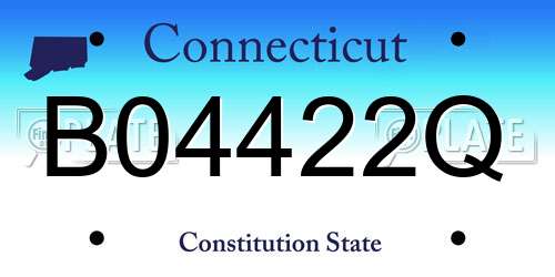 B04422Q Connecticut License Plate