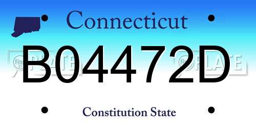 B04472D Connecticut License Plate