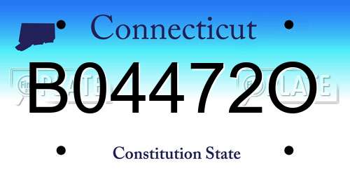 B04472O Connecticut License Plate