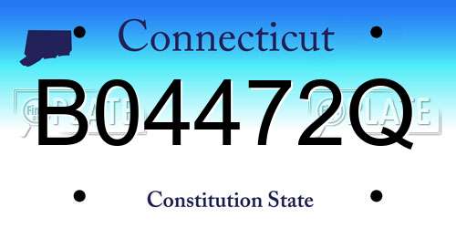 B04472Q Connecticut License Plate