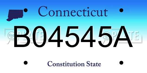 B04545A Connecticut License Plate