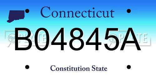 B04845A Connecticut License Plate
