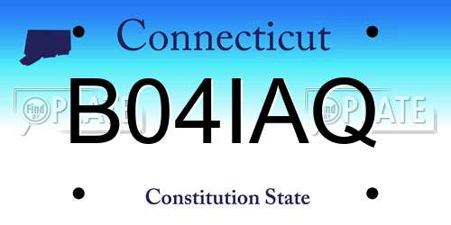 B04IAQ Connecticut License Plate