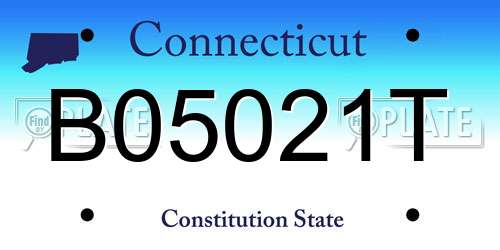 B05021T Connecticut License Plate
