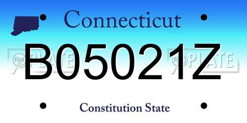 B05021Z Connecticut License Plate