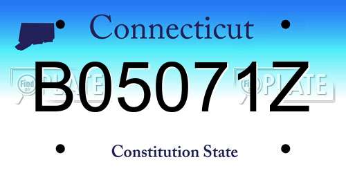 B05071Z Connecticut License Plate
