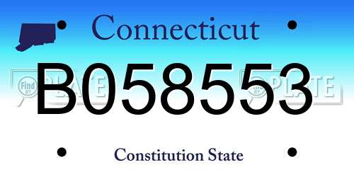 B058553 Connecticut License Plate