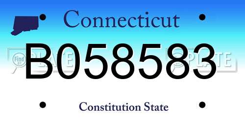 B058583 Connecticut License Plate