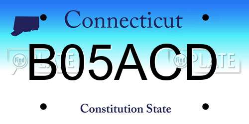 B05ACD Connecticut License Plate