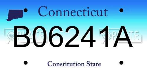 B06241A Connecticut License Plate