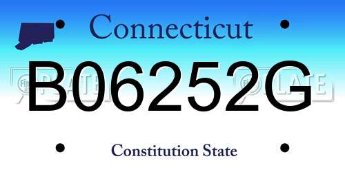 B06252G Connecticut License Plate