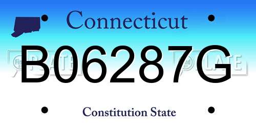 B06287G Connecticut License Plate