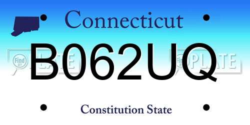 B062UQ Connecticut License Plate