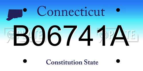 B06741A Connecticut License Plate