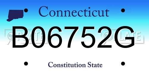 B06752G Connecticut License Plate