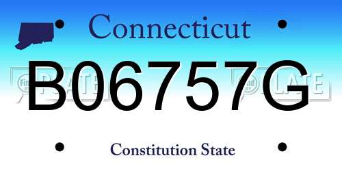 B06757G Connecticut License Plate