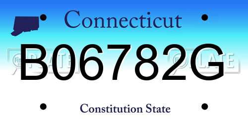B06782G Connecticut License Plate