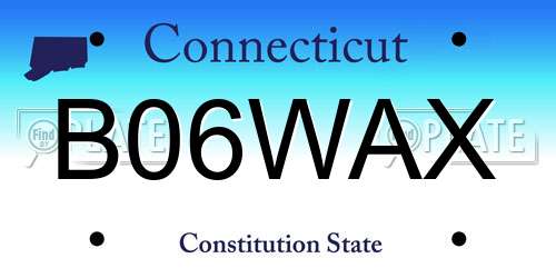 B06WAX Connecticut License Plate
