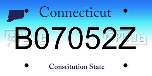 B07052Z Connecticut License Plate